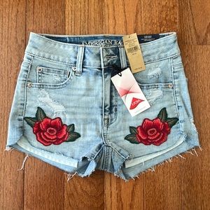 American Eagle Jean Shorts, High-Waist Stretch Shortie, 00, Brand NEW